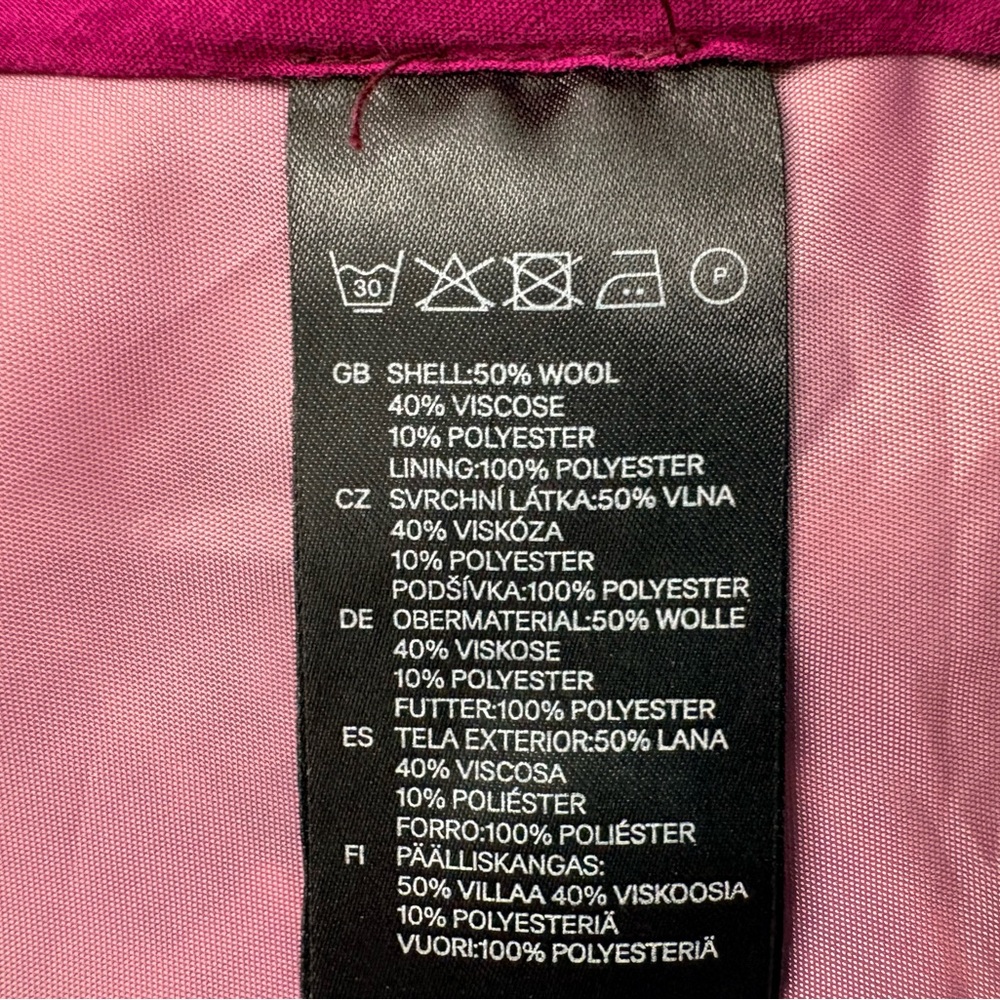 H&M Purple Plaid Wool A-Line School Girl Mini Skirt Size 8 - Picture 6 of 6